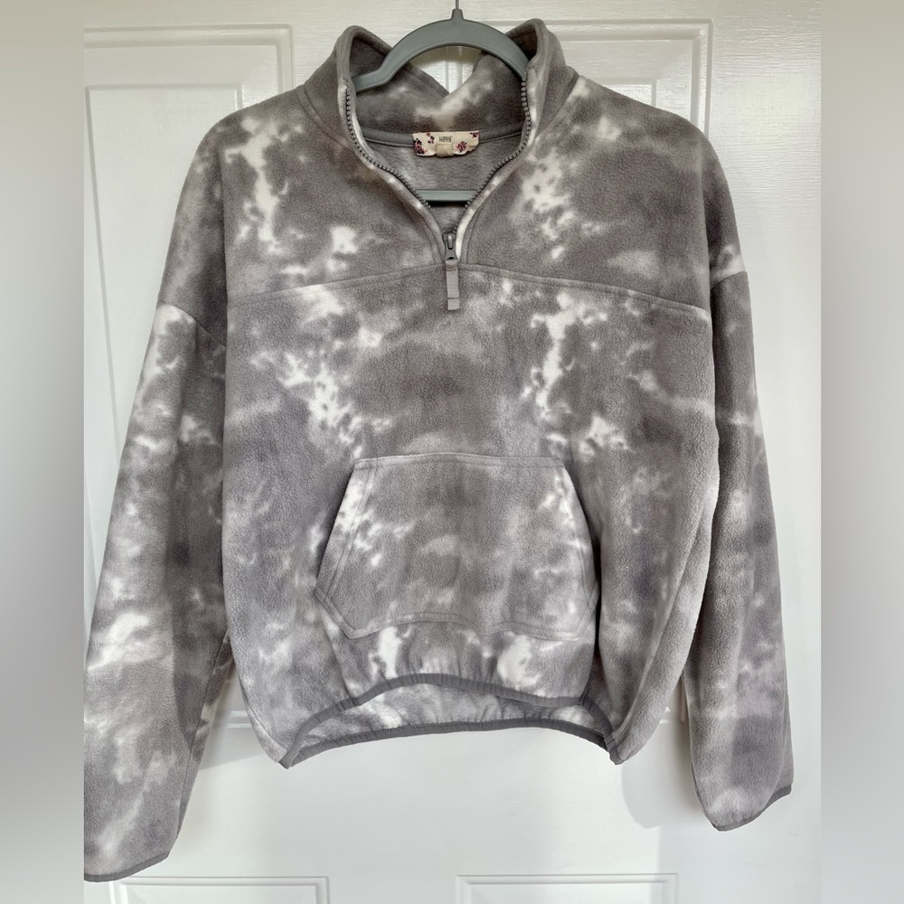 Hippie Rose Cropped Fleece Quarter Zip